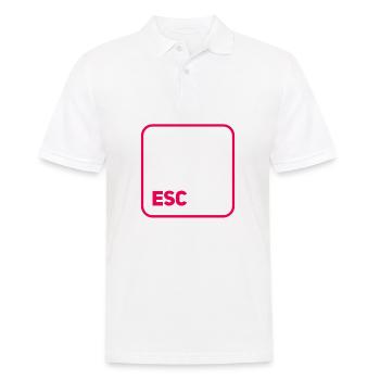 touche esc - Polo Homme - blanc - Devant - Kai (181cm)
