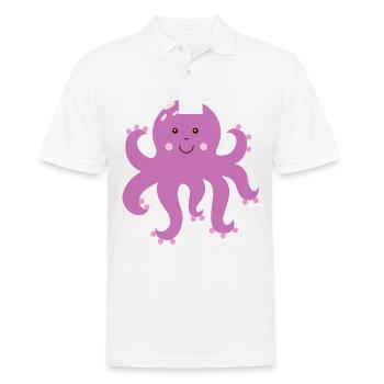 Pieuvre pieuvre pieuvre - Polo Homme - blanc - Devant - Kai (181cm)