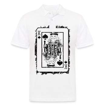POKER PIK KÖNIG Kartenspieler Geschenk - Männer Poloshirt - Weiß - Vorne - Kai (181cm)