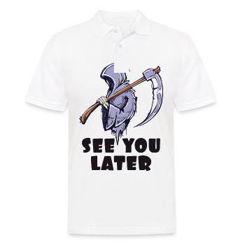 Halloween lustig - Männer Poloshirt - Weiß - Vorne - Kai (181cm)