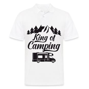 Camping, Camper, Geschenk Camper - Männer Poloshirt - Weiß - Vorne - Kai (181cm)