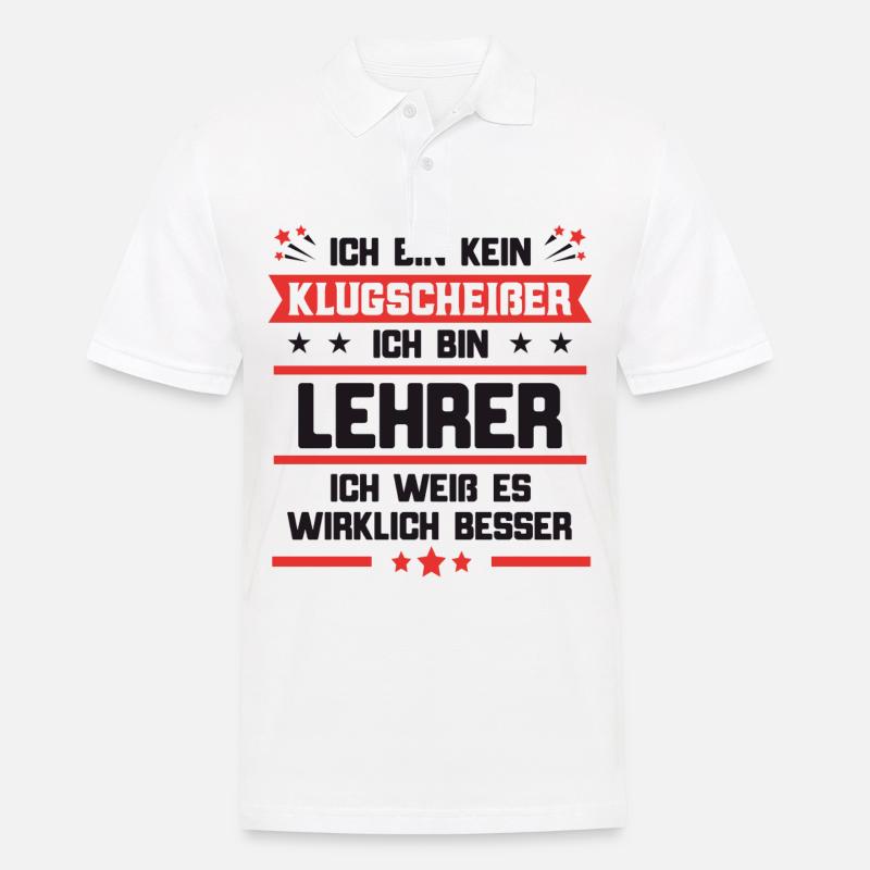 Lehrer - Männer Poloshirt - Weiß