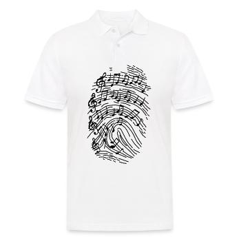 Music clef hobby musician piano player - Men's Polo Shirt - white - Front - Kai (181cm)
