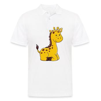 Giraffe Süße Giraffen Zeichnung - Männer Poloshirt - Weiß - Vorne - Kai (181cm)