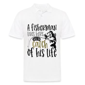 Fishing, Angler, Freshwater, Fishing Tournament - Men's Polo Shirt - white - Front - Kai (181cm)
