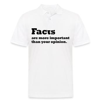 fakten sind wichtiger als deine meinung fake news - Männer Poloshirt - Weiß - Vorne - Kai (181cm)