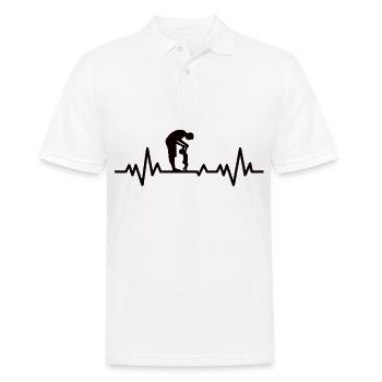 Familie Sohn Puls Vater Papa Herzschlag Söhne Kind - Männer Poloshirt - Weiß - Vorne - Kai (181cm)