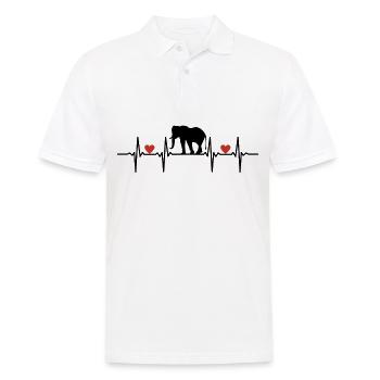 Eléphants Pachydermes Proboscis Afrique Trompette Éléphant - Polo Homme - blanc - Devant - Kai (181cm)