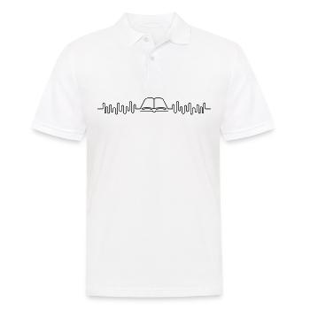 Reader Reader Books Bookworm Read Page Book - Men's Polo Shirt - white - Front - Kai (181cm)