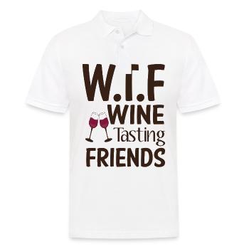 weine weintrinker weintrinkerin weinliebhaber wein - Männer Poloshirt - Weiß - Vorne - Kai (181cm)