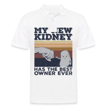 Kidney Design for a Kidney Recipient - Männer Poloshirt - Weiß - Vorne - Kai (181cm)