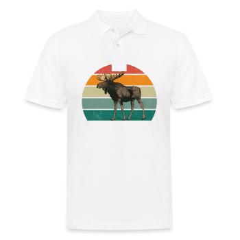 Elche Skandinavien Hoher Norden Kanada Hirsch Elch - Männer Poloshirt - Weiß - Vorne - Kai (181cm)