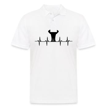 Eléphant Pachyderme Proboscis Afrique Trompettes Éléphant - Polo Homme - blanc - Devant - Kai (181cm)