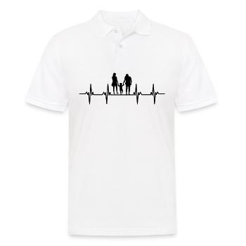 Famille Maman Papa Enfant Fils Fille Tante Oncle - Polo Homme - blanc - Devant - Kai (181cm)