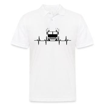 Pompier Pompiers Éteindre Les Secours Incendie - Polo Homme - blanc - Devant - Kai (181cm)