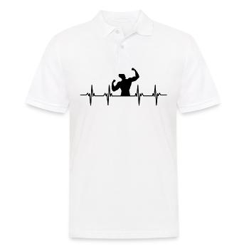 Krafttraining Fitnessstudio fitness sport Training - Männer Poloshirt - Weiß - Vorne - Kai (181cm)
