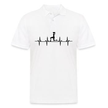 Krafttraining Fitnessstudio fitness sport Training - Männer Poloshirt - Weiß - Vorne - Kai (181cm)