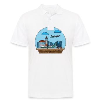 Airplanes Flying Pilot Pilot Airport - Men's Polo Shirt - white - Front - Kai (181cm)