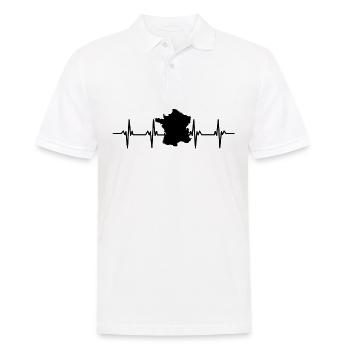 Franzose Französin Paris Marseille Lyon Frankreich - Männer Poloshirt - Weiß - Vorne - Kai (181cm)
