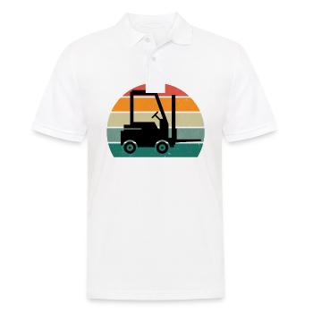 Conducteur de chariot élévateur Chariot élévateur à fourche - Polo Homme - blanc - Devant - Kai (181cm)