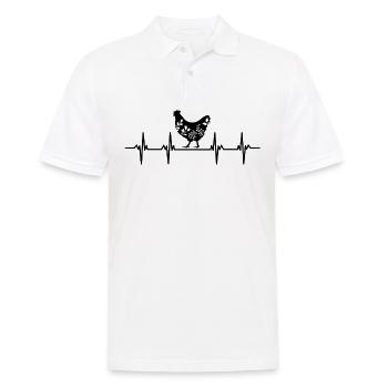 Rooster Hen Egg Eggs Chicks Chicken Coop Stall Chicken Chicken - Men's Polo Shirt - white - Front - Kai (181cm)