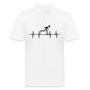 Inline Skating Skater Skater Inliner Roller Skates - Men's Polo Shirt - white - Front - Kai (181cm)