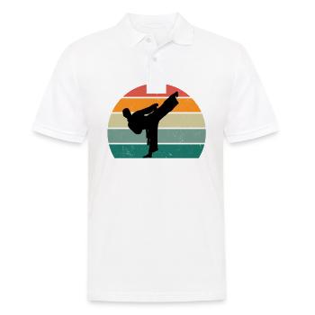 Kampfsportler Kampfsport Judo Aikido Karate Boxen - Männer Poloshirt - Weiß - Vorne - Kai (181cm)
