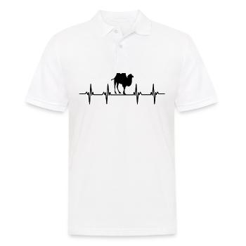 Camels Trample Animal Desert Arabia Dromedary Camel - Men's Polo Shirt - white - Front - Kai (181cm)