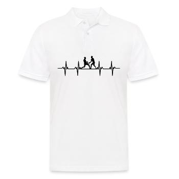 Kampfsportler Kampfsport Judo Aikido Karate Boxen - Männer Poloshirt - Weiß - Vorne - Kai (181cm)