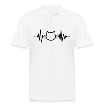 Cat Kätzchen Katzenmama Katzenpapa Frauchen Katze - Männer Poloshirt - Weiß - Vorne - Kai (181cm)