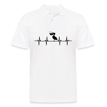 Pelikane großer Schnabel Vogel Fliegen Pelikan - Männer Poloshirt - Weiß - Vorne - Kai (181cm)