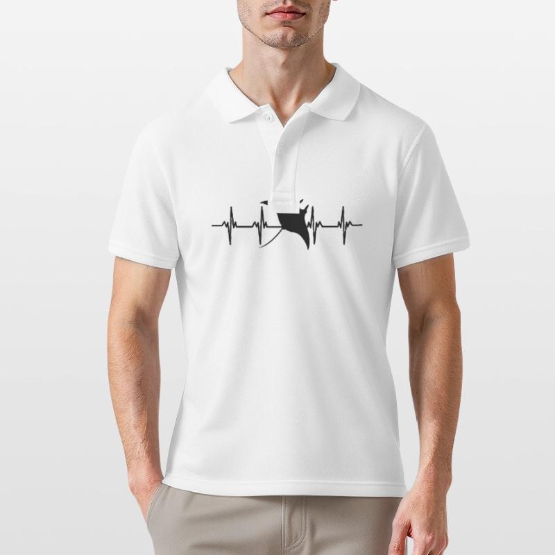 Stingrays Devil Rays Flies Gliding Rays Men's Polo Shirt