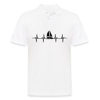 segel segler seglerin segelboot segelschiff boot - Männer Poloshirt - Weiß - Vorne - Kai (181cm)