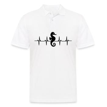 Hippocampes Eau Mer Océan Natation Chevaux - Polo Homme - blanc - Devant - Kai (181cm)