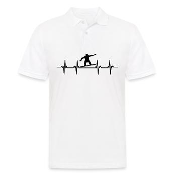 Snowboard Snowboarder Snowboarder Slope Neige - Polo Homme - blanc - Devant - Kai (181cm)