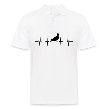 pigeon plume pigeon vol pigeon vol pigeon calciné pigeons carbonisés - Polo Homme - blanc - Devant - Kai (181cm)