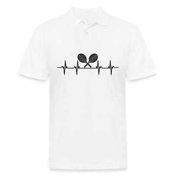 tennisspieler tennisspielerin tennisverein tennis - Männer Poloshirt - Weiß - Vorne - Kai (181cm)