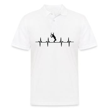 tennisspieler tennisspielerin tennisverein tennis - Männer Poloshirt - Weiß - Vorne - Kai (181cm)