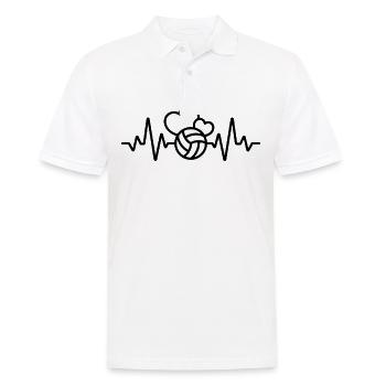 Joueur de volley-ball Schmetterball Volley Volleyball - Polo Homme - blanc - Devant - Kai (181cm)
