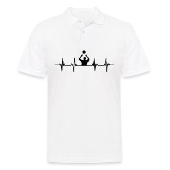 Volleyball Player Schmetterball Volley Volleyball - Men's Polo Shirt - white - Front - Kai (181cm)