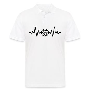 Volleyball Player Schmetterball Volley Volleyball - Men's Polo Shirt - white - Front - Kai (181cm)
