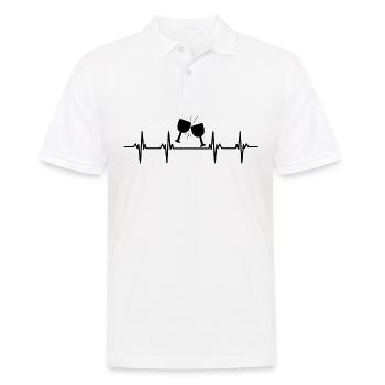 weine weintrinker weintrinkerin weinliebhaber wein - Männer Poloshirt - Weiß - Vorne - Kai (181cm)
