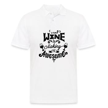 weine weintrinker weintrinkerin weinliebhaber wein - Männer Poloshirt - Weiß - Vorne - Kai (181cm)