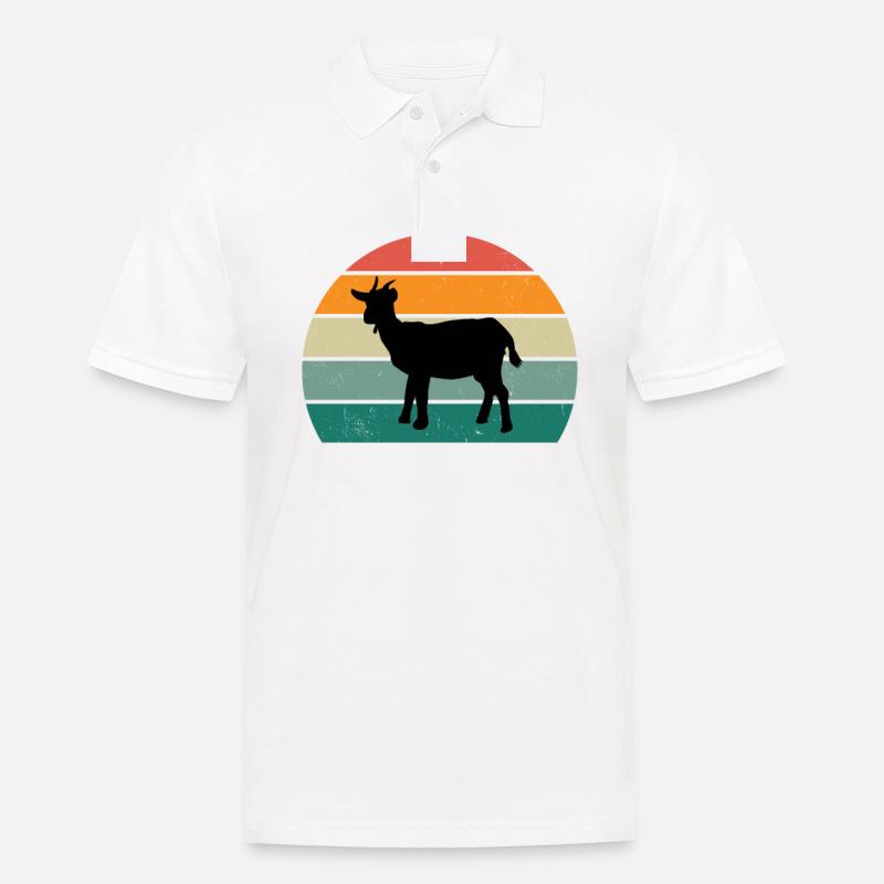 chèvre gémissant chèvre chèvre - Polo Homme - blanc
