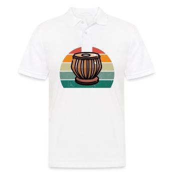 tablas tablaspieler tablaspielerin trommel tabla - Männer Poloshirt - Weiß - Vorne - Kai (181cm)