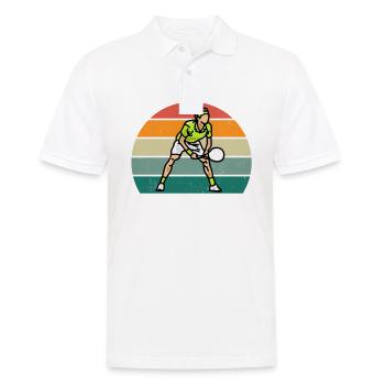 tennisspieler tennisspielerin tennisverein tennis - Männer Poloshirt - Weiß - Vorne - Kai (181cm)