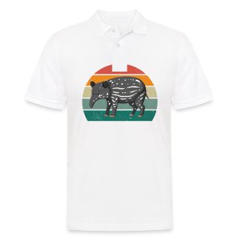 tapire tapirre elephant elephant trunk tapir - Men's Polo Shirt - white - Front - Kai (181cm)