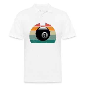 Billiard Queue Billiardtisch Kugel Tasche Snooker - Männer Poloshirt - Weiß - Vorne - Kai (181cm)