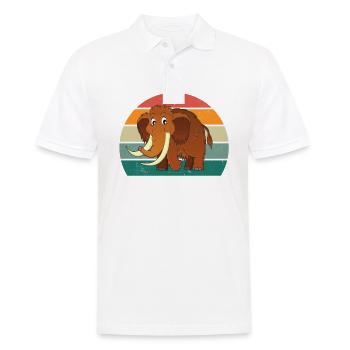 Mammut Eiszeit Elefanten Fell Schnee Eis Steinzeit - Männer Poloshirt - Weiß - Vorne - Kai (181cm)