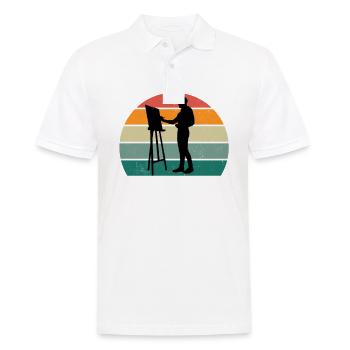 Peintre Peintre Dessin Dessinatrice Dessinatrice Couleur - Polo Homme - blanc - Devant - Kai (181cm)